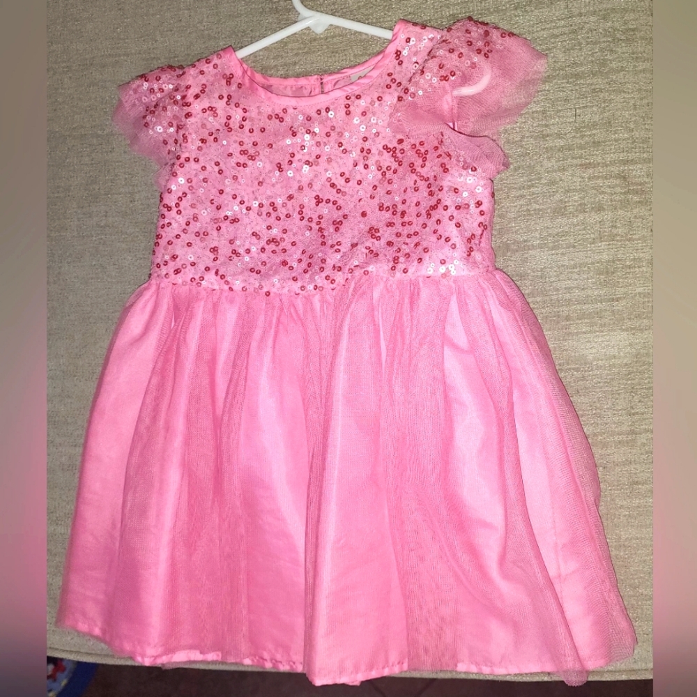 Pink Cat and Jack sequin tulle dress